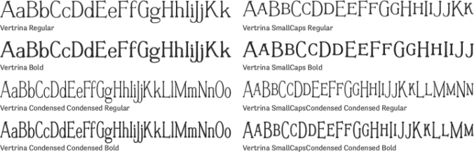 Vertrina Font Preview