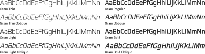 Gram Font Preview
