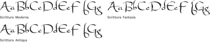 Scrittura font download