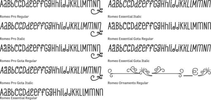 Romeo Font Preview