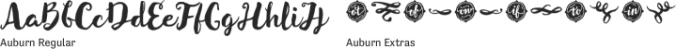 Auburn Font Preview