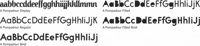 A Pompadour Font Preview