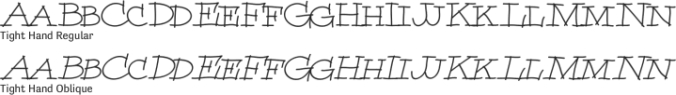 Tight Hand Font Preview