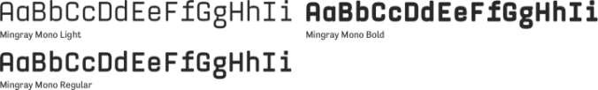 Mingray Mono Font Preview