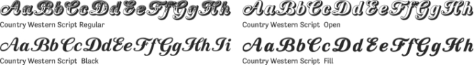 Country Western Script Font Preview