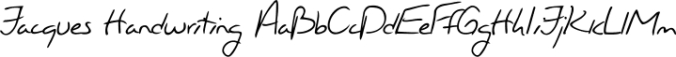 Jacques Handwriting Font Preview