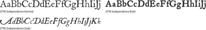 1776 Independence Font Preview