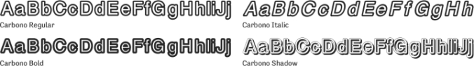 Carbono Font Preview