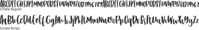 Crinkle Font Preview