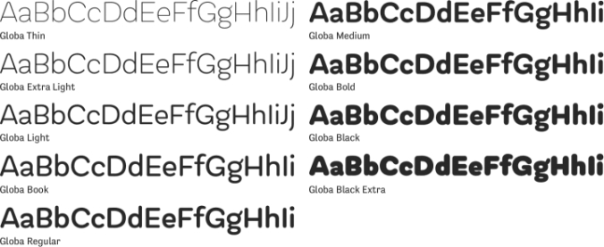 Globa Font Preview