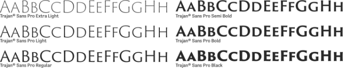 Trajan Sans Pro Font Preview