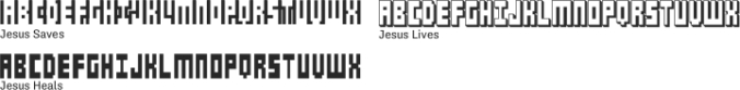 Jesus Saves, Heals, & Lives Font Preview