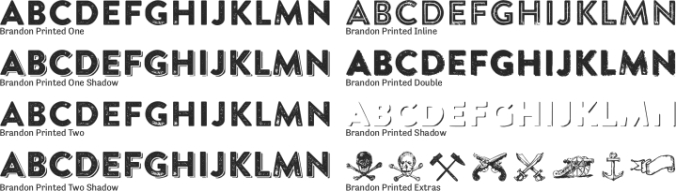 Brandon Printed Font Preview