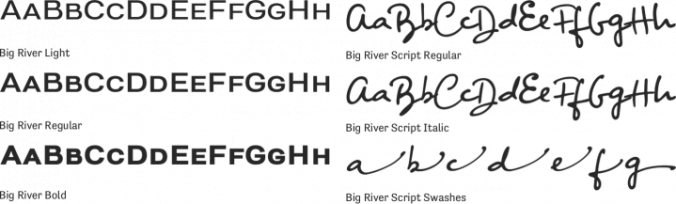 Big River Font Preview
