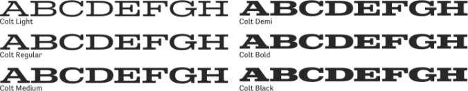 Colt Font Preview