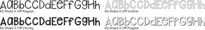 KG Shake it Off Font Preview