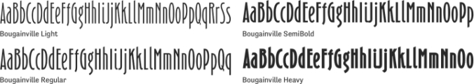 Bougainville Font Preview