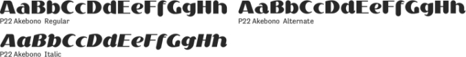 P22 Akebono Font Preview