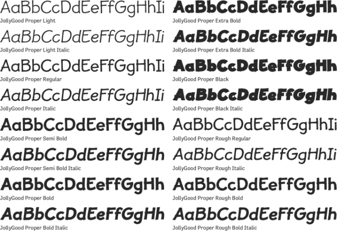 JollyGood Proper Font Preview