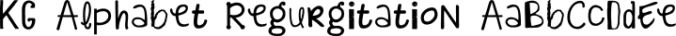 KG Alphabet Regurgitation Font Preview