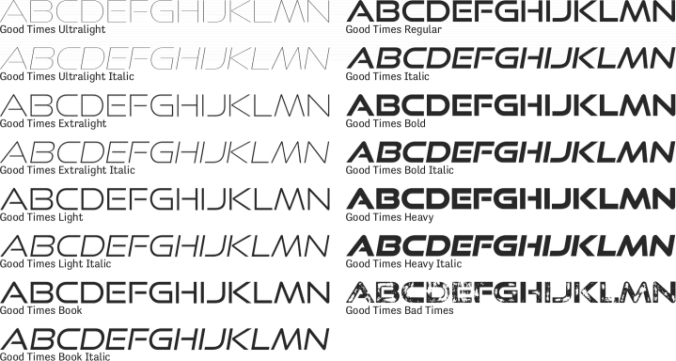 Good Times Font Preview