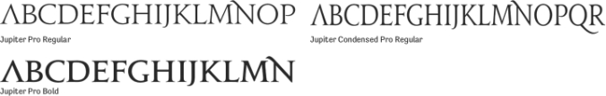 Jupiter Pro Font Preview