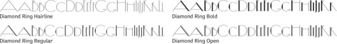 Diamond Ring Font Preview