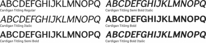 Cardigan Titling Font Preview