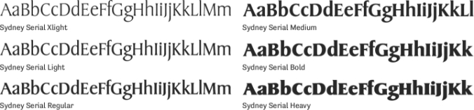 Sydney Serial Font Preview
