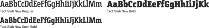 Tact Slab New Font Preview