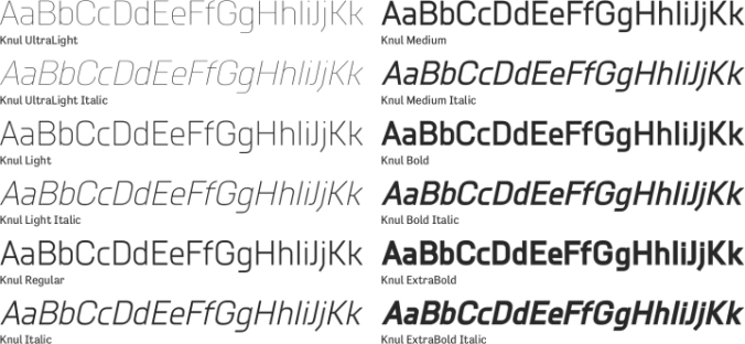 Knul Font Preview