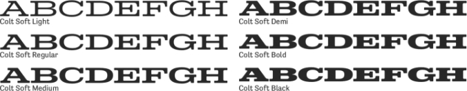 Colt Soft Font Preview