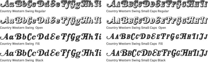 Country Western Swing Font Preview