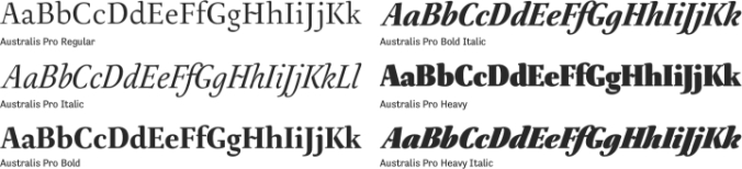 Australis Pro Font Preview