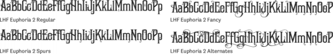 LHF Euphoria 2 Font Preview