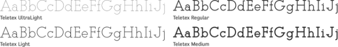 Teletex Font Preview