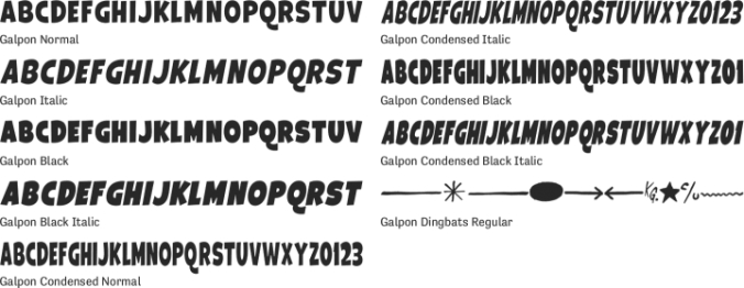 Galpon Font Preview