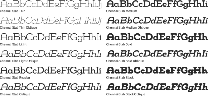 Chennai Slab Font Preview