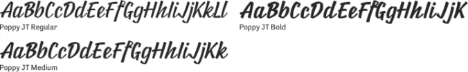 Poppy JT Font Preview