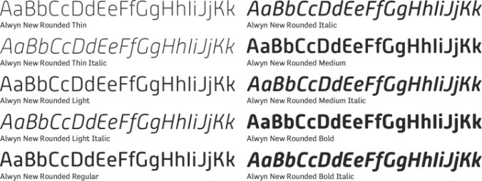 Alwyn New Rounded Font Preview