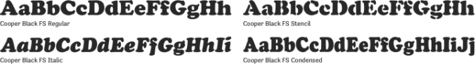 Cooper Black FS Font Preview