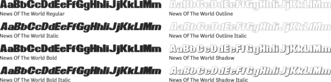 News Of The World Font Preview