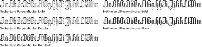 Netherland Perpendicular Font Preview