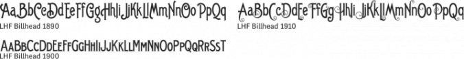 LHF Billhead Font Preview