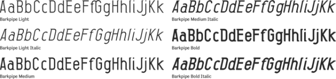 Barkpipe Font Preview