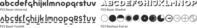 P22 Bauhaus Font Preview