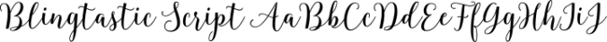 Blingtastic Script Font Preview