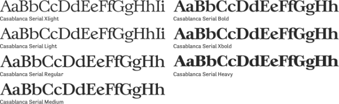 Casablanca Serial Font Preview