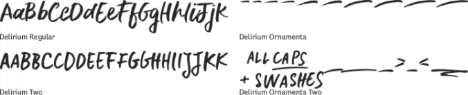 Delirium Font Preview