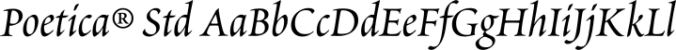 Poetica Std Font Preview